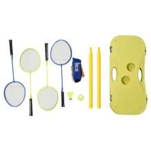 HOMCOM Portable Folding Badminton Net Set With 4 Badminton Rackets And 2 Nylon Shuttlecocks, For Indoor Outdoor Exercise Training - Yellow - View 4
