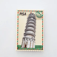 1 pieza Imán para frigorífico del Coliseo Romano, imán para frigorífico de la Torre Inclinada de Pisa, imán para frigorífico de un monumento emblemático de Roma, imán para frigorífico con estilo italiano, imanes decorativos y coloridos para el refrigerador, mejor decoración de cocina