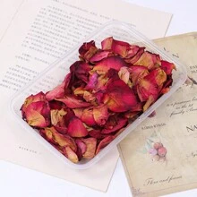 1 pacote (30g) Material de flores secas naturais - botões de rosa espinheiro vermelho, miosótis azul, decoração de flores preservadas para café, restaurante, mesa, sabonete faça você mesmo, vela, artesanato floral