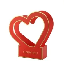 1pc Mother's Day/520 Flower Gift Box, Heart-Shaped Gift Box Packaging, Flower Bouquet Gift Box, Floral Arrangement Box