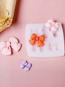 1 Khuôn silicon nơ, nến tự làm, khuôn làm sáp tan chảy và khuôn làm xà phòng - Trắng - Xem 5