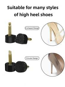 5pcs High Heel Care Kit, Women Heel Protector Set - Shock Absorbing, Anti-Wear Heel Covers, Multi-Size, Durable Heel Caps For Shoe Maintenance, Replacement And Protection