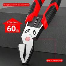 Alicates multifuncionales de acero de cromo vanadio, aptos para reparación de automóviles y uso doméstico, herramientas para hombres, que incluyen pelacables, prensado de cables y talla grande.