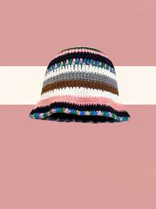 1 件女士复古夏尔巴羊毛帽，温暖厚针织帽，咖啡色，复古手工针织帽，适合秋冬季冬季圣诞节无檐小便帽 - 彩色 - 查看 2