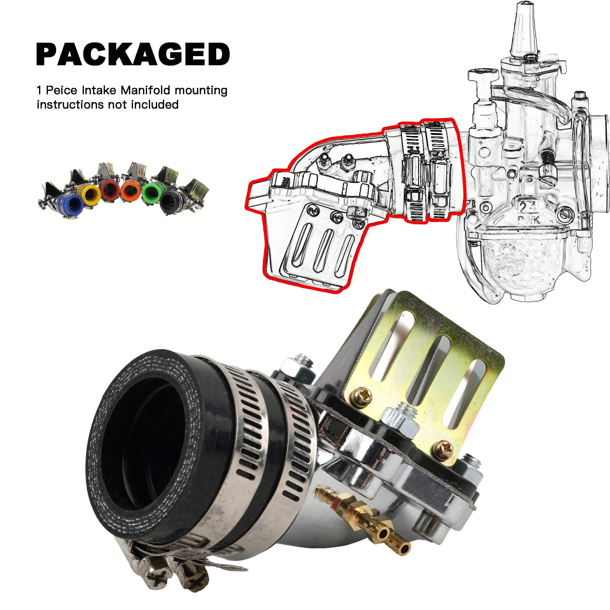 Kit De Goujons Et Entretoises Pour Carburateur 2 Pouces - Filetage 5/16", Pour Collecteur D'Admission, Améliore L'Étanchéité - 3
