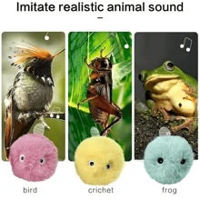Juguete de peluche interactivo con pelota para gatos - Juguete de entrenamiento divertido con sonido chirriante para mascotas