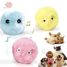 Juguete de peluche interactivo con pelota para gatos - Juguete de entrenamiento divertido con sonido chirriante para mascotas