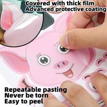 6 种动物制作恐龙贴纸，生日派对的有趣动物派对礼物 - 彩色 - 查看 5