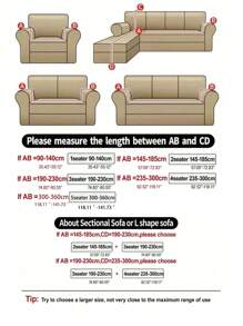 1pc Solid Color Bohemian Style Jacquard Sofa Cover, Elastic Jacquard Sofa Slipcover, Protects Sofa From Cat Scratches, Suitable For All Seasons, Includes Pillow Case - Mocha Brown - View 3