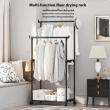 LINMEX Double Clothes Storage Rack - ブラック - チェックする 1