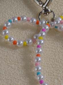 1 件简约时尚 DIY 手工串珠蝴蝶结装饰适用于服装包手机壳钥匙扣完美生日 - 可拆卸卡夹和防丢失贴纸兼容 iPhone 15 iPhone 14 圣诞节礼物感恩节复古 - 彩色 - 查看 6