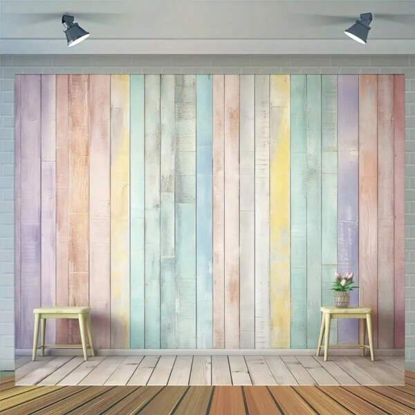 1 Piece Of Wooden Fence Photography Background Easter Background, Suitable For Adult Color Texture Background
