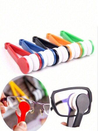 Zufällige Farbe tragbare Brillenputztuch, rückstandsfreier Linsenkleiner