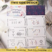 15pcs/Set Both Side Creative Mini Sewing Book - Upgrated 30 Page Stitching Book ,15 Page For Sewing Praticing,15 Page For Sewing Learning , Craft Gift Set For Beginners, Paper Material,Educational Stitching Guide With Learing Skill - 15pcs Stitching Book - View 6