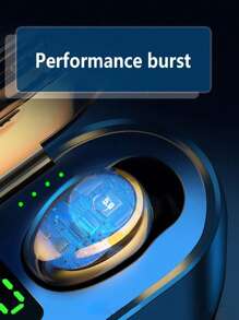 高端无线耳机数字电量显示和应急移动电源 - 降噪、IPX7 防水 - 生日、情人节、男孩和女朋友的完美礼物！ - 黑色 - 查看 7