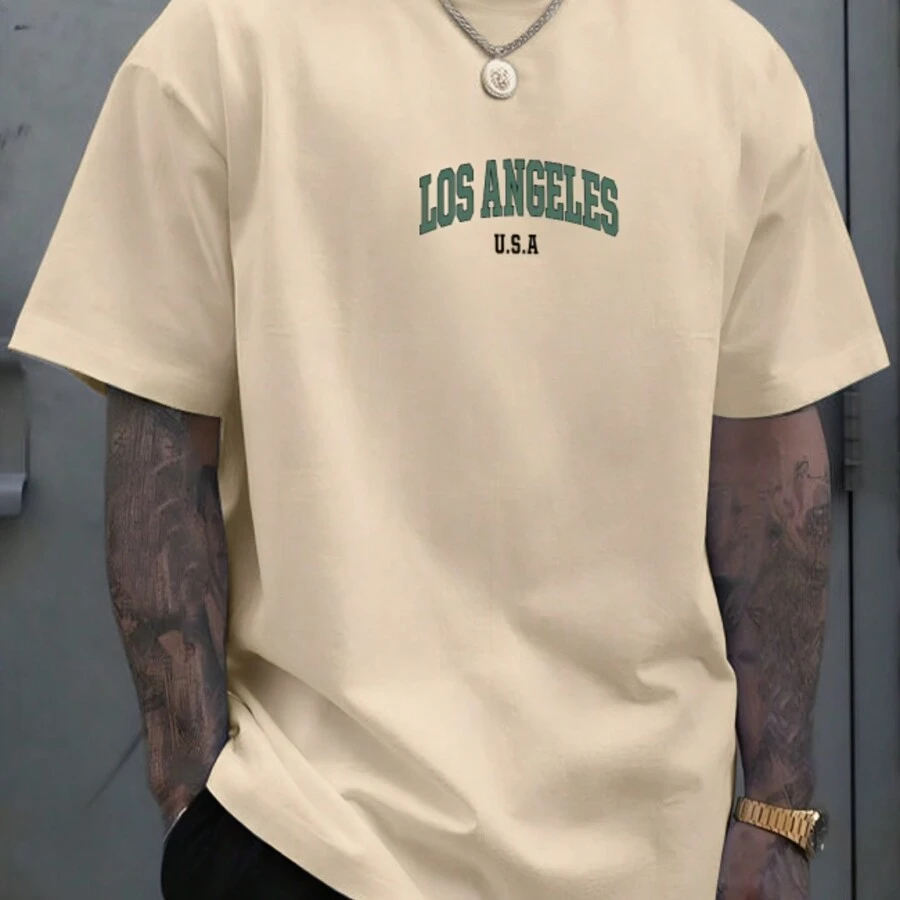 LOS ANGELES T-SHIRT,MALE,SHIRT - 米色 - 查看 1