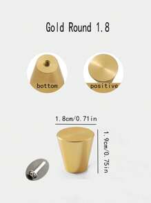 4pcs/1pc Aluminum Alloy Round Single Hole Pull Handle Screws, Free Golden Cabinet Drawer Wardrobe Door Knobs, Simple Black Furniture Hardware Pulls