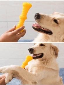 1 件宠物训练、宠物咬人玩具、TPR 材料、室内家用玩具、磨牙棒、发出声音的玩具 - 彩色 - 查看 11