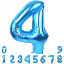 Balon Angka Warna-warni 40 Inci untuk Pesta Ulang Tahun, Acara Ulang Tahun Pusat Perbelanjaan, Dekorasi Peringatan - Biru - View 17