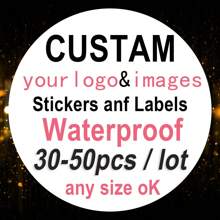 Custom Stickers And Company Logo Personalized Labels, Waterproof And Design Your Own Labels, Birthday Wedding Stickersback To School Winter Gift Ideas Boy Girl Valentine's Day - Multicolor - View 1