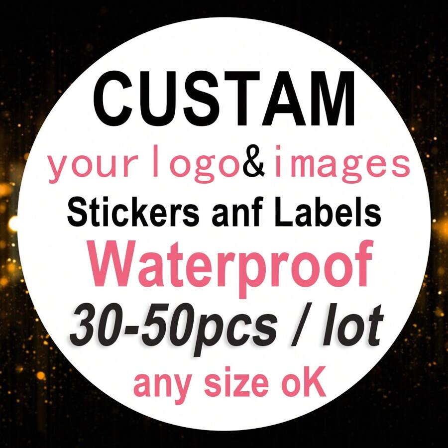 Custom Stickers And Company Logo Personalized Labels, Waterproof And Design Your Own Labels, Birthday Wedding Stickersback To School Winter Gift Ideas Boy Girl Valentine's Day - Multicolor - View 1
