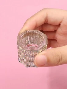 klimonla 1 件高脚钻石水晶玻璃杯、亚克力洗笔杯、液体托盘、透明碗、指甲油架、容器、设备和工具 - 彩色 - 查看 5