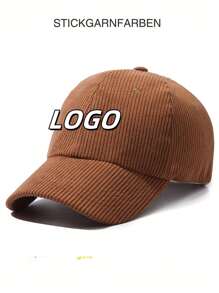 Custom Logo Women's New Autumn Model Corduroy Baseball Cap Simple Solid Color Visor Hat Warm Versatile Baseball Cap,T Customized Logo Hat, Anniversary Gift, Birthday Gift, Wedding Gift, Valentine's Day Gift, Mother's Day Gift, Father's Day Gift, Gift For Best Friends, Thanksgiving Gift, Christmas Gift ﻿ - Corduroy Baseball Cap - View 8