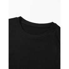 Skates Street Vibe Oversized T-Shirt (BACK) Men Women Cotton Shirt Reinforced Stitching Unisex StreetWear - 黑色 - 查看 3