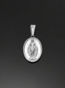 1 mặt dây chuyền bùa may mắn mạ vàng 18K, thiết kế Unisex thích hợp làm trang sức vòng cổ tự làm, đeo hàng ngày, quà tặng cho bạn bè và gia đình, quà tặng sinh nhật - hình bầu dục - Xem 2