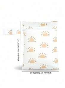 1 件拉链尿布袋，2 层婴儿车收纳袋，婴儿衣服防水旅行手提袋，尺寸可选，颜色随机 - 彩色 - 查看 9