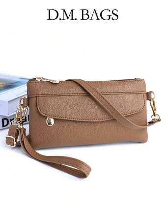 Minimalist Diagonal Shoulder Crossbody Bag & Phone Pouch