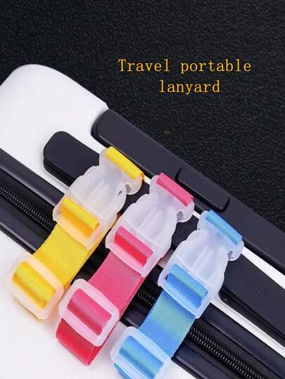 1/2/5pcs Colorful Adjustable Luggage Strap, Portable Travel Luggage Belt With Release Buckle, Travel Accessories, Convenient To Carry, Practical For Car/Outdoor Trips, Anti-Lost Luggage Tag Strap Summer Travel Essentials Workout School Supplies Camping Holiday Essentials Vacation Cruise Bag For School School Accessories School Stuff