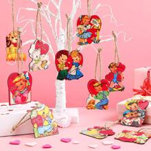 24 chiếc, Đồ trang trí treo bằng gỗ phong cách cổ điển cho ngày lễ tình nhân, Đồ trang trí tiệc, Đồ dùng ngày lễ, Đồ trang trí cây, Trang trí sân, Bố trí ngày lễ, Đồ trang trí vườn cho ngày lễ tình nhân - Nhiều màu - Xem 2