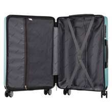 Stylish Travel Luggage Set: Lightweight ABS Shell, Number Lock, 4 360 Rotating Wheels, Aluminum Telescopic Handle Luggage Set Trolley Cabin Suitcase. Four Sizes: Large Suitcase: 24 "(60 Liters) 65x40x25cm, Medium Cabin Suitcase: 20" (37 Liters) 55x35x22cm. Small Cabin Suitcase: 18 "(32 Liters) 50x32x19cm And A Practical Toiletry Bag 14 "(11 Liters) 35x25x16cm ( 8002 ) - màu đen - Xem 7