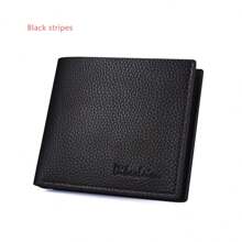 New Men's Wallet, Short Bifold Wallet, Business Casual Horizontal Wallet
