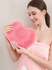 1 szt. Różowy silikonowy masażer do stóp i zestaw ściereczek do łazienki Wystrój łazienki Wystrój jesienny Powrót do szkoły