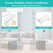 Lifezeal 4" PVC Decorative Mini Split Line Set Cover With Flexible Duct & Straight Duct - 4 Inches - View 8