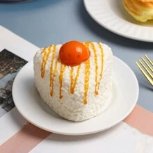 1 件仿真软蛋寿司饭团面包模具，减压挤压玩具，面包店展示装饰