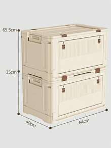 Outdoor Camping Storage Box, Collapsible Large Capacity Organizer Box For Picnic, Hiking, Car Trunk Storage - Cream - View 25