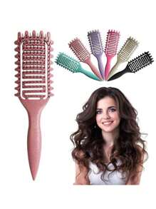 卷发梳，2025 新款卷发梳，适用于卷发造型刷，塑造和定义卷发梳，适合女性男性，减少拉扯和卷发分离 - 彩色 - 查看 2