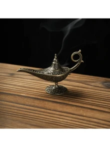 灯金属香炉 - 古董风格家居装饰，无香味烛台，适合家庭，送给朋友和家人的独特礼物