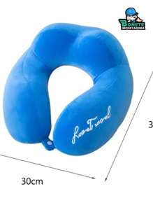 Cotton Neck Pillow/Cervical Travel Pillow With Zipper - 愛旅行 藏青色 - 查看 6