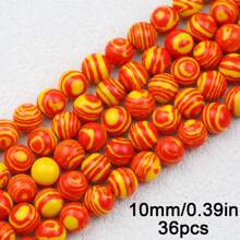 4/6/8/10mm 彩色合成碧玉圆珠，适用于 DIY 珠宝、手链、项链、服装配饰、装饰 - 孔雀石珠 - 查看 32