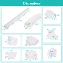 Lifezeal 4" PVC Decorative Mini Split Line Set Cover With Flexible Duct & Straight Duct - 4 Inches - View 3