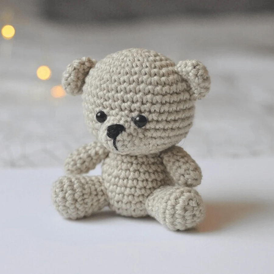 Ensemble de crochets à tricoter en forme d'ours, convient aux débutants