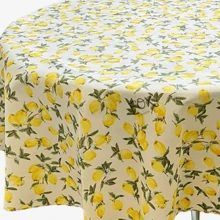 Toalha de Mesa REDONDA Estampada Oxford - Amarelo mostarda - Visão 2