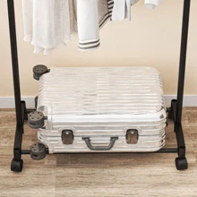 LINMEX Double Clothes Storage Rack - ブラック - チェックする 5