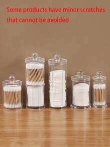 1-częściowy pojemnik na kosmetyki, przenośny pojemnik do przechowywania płynów do demakijażu, organizer do przechowywania w łazience, odpowiedni do płynu do demakijażu, szminki, cieni do powiek, podkładu, kredki do brwi, wacika czyszczącego, okrągłej podkładki, nici dentystycznej, przezroczystego plastikowego słoika, pojemnik na kosmetyki, prezent na Dzień Matki, prezent dla mamy, artykuły szkolne, artykuły szkolne