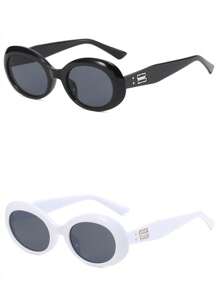 Kính thời trang cá nhân hình bầu dục, Kính thời trang thường ngày phù hợp cho nam và nữ đeo, Phù hợp cho các môn thể thao ngoài trời, Kỳ nghỉ tiệc tùng, Du lịch, Lái xe, Câu cá, Đạp xe, Đạo cụ chụp ảnh trang trí, Kính thời trang màu đen Kính thời trang cho phụ nữ Kính râm cho phụ nữ Phụ kiện bãi biển Cổ điển Y2k - trắng - Xem 9