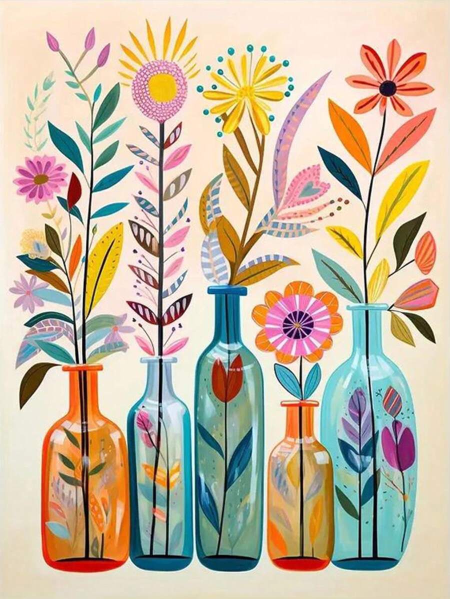 1pc DIY Diamond Painting - Full Drill Rhinestone Embroidery Home Decoration, 11.8*15.7 Inch - Multicolor - View 1